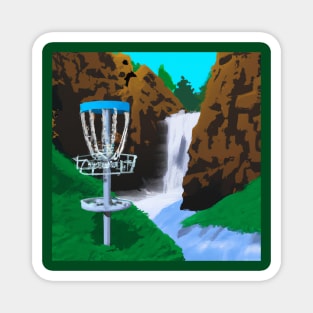 Disc Golf Next to a Waterfall Magnet