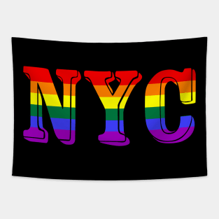 NYC Pride Rainbow Flag Tapestry