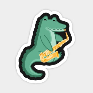 Alto Saxophone Alligator Magnet
