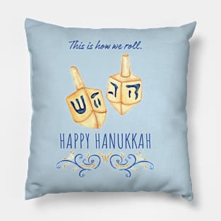 Hanukkah Watercolor D Pillow