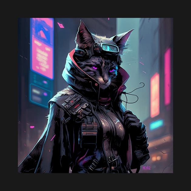 Cyberpunk Cat 2 by Asylum Ink