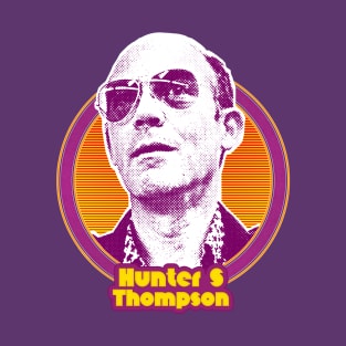 Hunter S Thompson / Retro Styled Fan Art Design T-Shirt