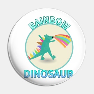 rainbow dinosaur Pin