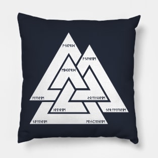 Valknut (Odins Knot) - A symbol of the nine Norse worlds Pillow