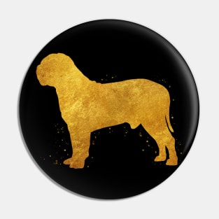 Dogue de bordeaux dog golden art Pin