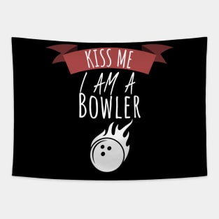 Bowling Kiss me i am a bowler Tapestry