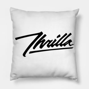 Thrilla Black Pillow
