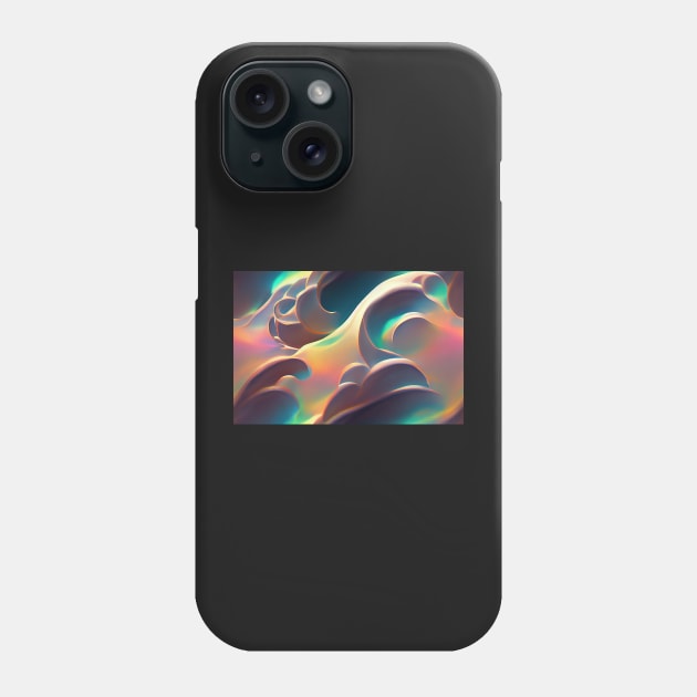 Smooth Iridescent Hologram Waves Phone Case by newdreamsss