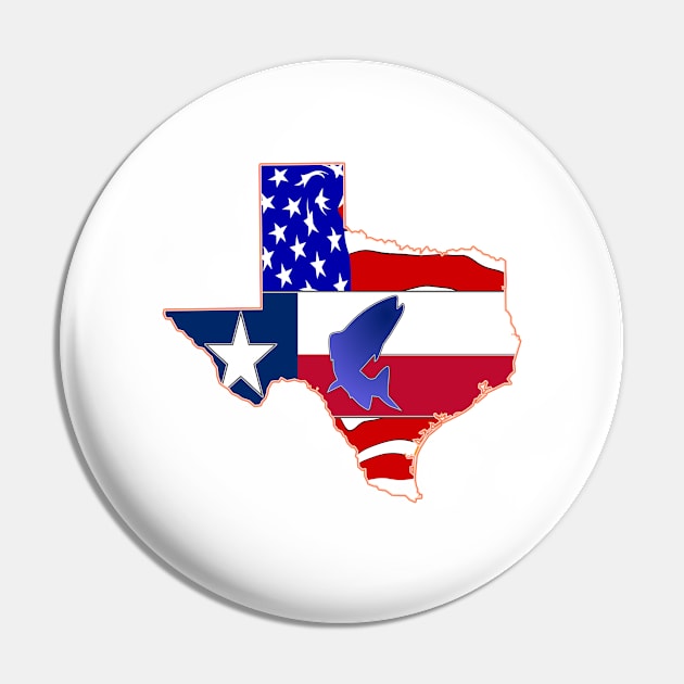 TEXAS Fly Fishing US Pin by MikaelJenei