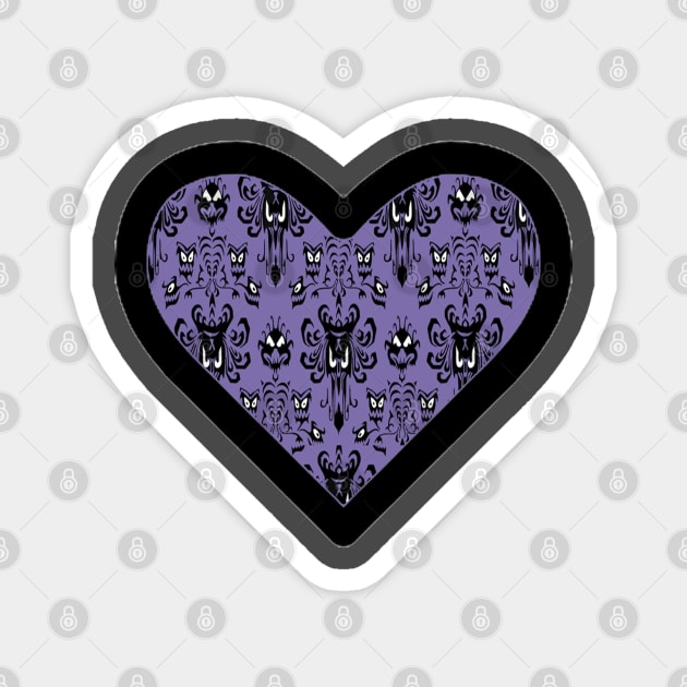 Haunted Mansion Heart Magnet by magicmirror