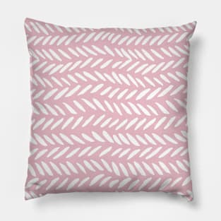 Knitting pattern - white on pink Pillow