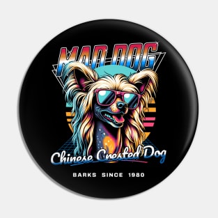 Mad Dog Chinese Crested Dog Pin