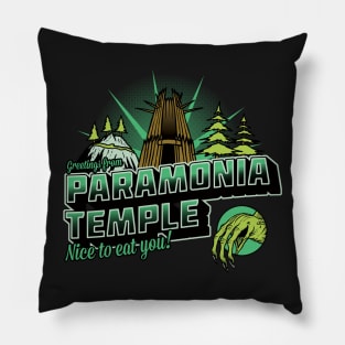 Greetings From Paramonia Temple Pillow