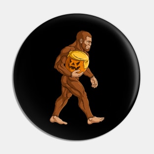 Bigfoot Sasquatch Halloween Trumpkin Pumpkin Spooky Vibes Pin