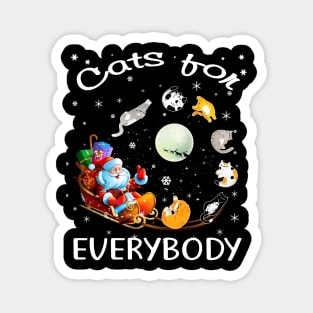 Cats For Everybody Christmas Cute Cat Lover Magnet