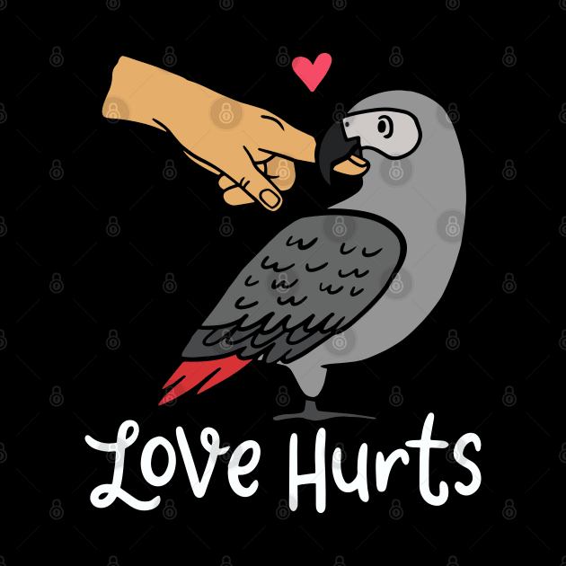 African Grey Parrot: Love Hurts by maxdax