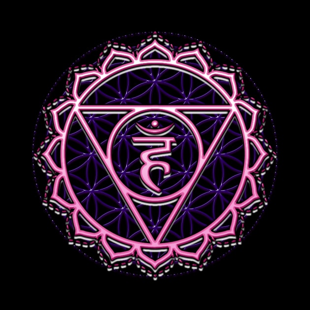 3d Flower Of Life Chakra Meditation Spirituality by Foxxy Merch