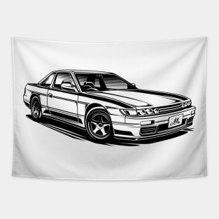 EUROBEAT INTENSIFIES - SILVIA S13 / Sileighty full-body version Tapestry