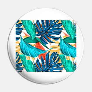 Tropical Colorful Leaves Pattern Pin