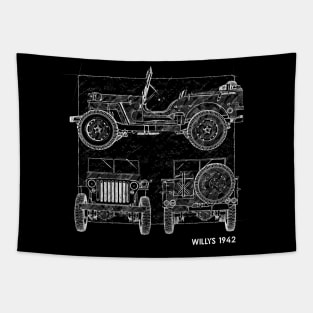 Willys Jeep Tapestry