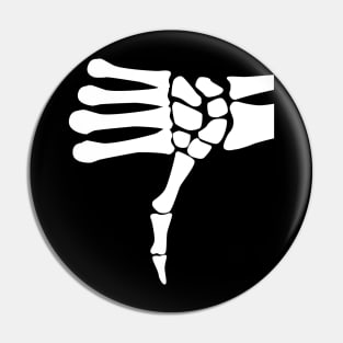 Thumbs Down Icon, Skeletal Pin