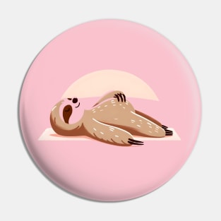 Sleepy Yoga Sloth Pin