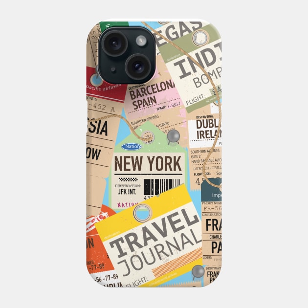 Travel Tickets Phone Case by nickemporium1