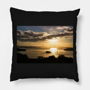 Yacht Watching on One Tree Hill Pillow