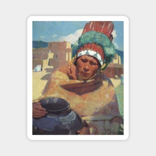 Taos Indian Holding a Water Jug by Blumenschein Magnet