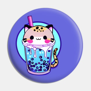 Cat Boba Tea Bubble Tea Anime Kawaii Design Pin