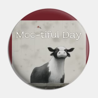 Cow Moo-tiful day Pin