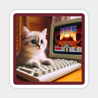 Kitty playing Doom Magnet