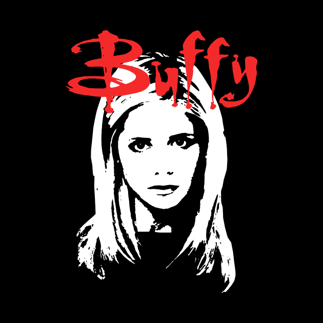 Buffy The Vampire Slayer Retro Tv Fan by Mendozab Angelob