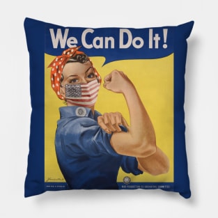 We Can Do It! Rosie the Riveter Coronavirus 2020 Poster Pillow