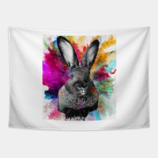 pop art bunny Tapestry