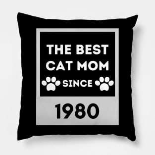 The Best Cat Mom Since 1980 Pillow