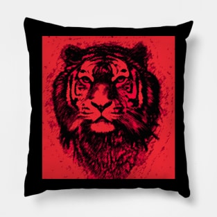 Tiger Red Head 02 Pillow