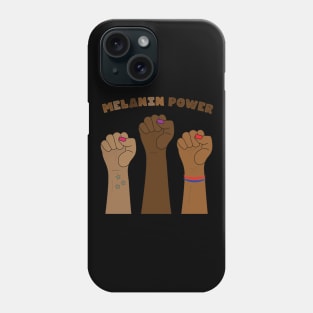 Melanin Power Raised Fists Phone Case