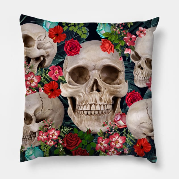 skulls Pillow by MARK ASHKENAZI