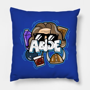 Cool 90's Cult Bowler Movie Quote Doodle Art Pillow