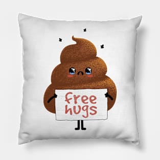 Free Hugs Poop Pillow