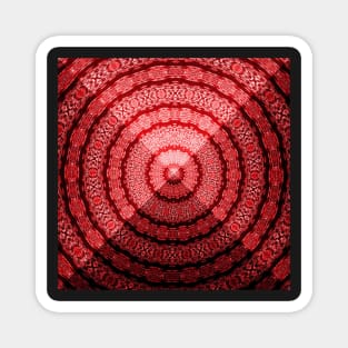 Sacred Geometry 3D Red Pyramids Magnet