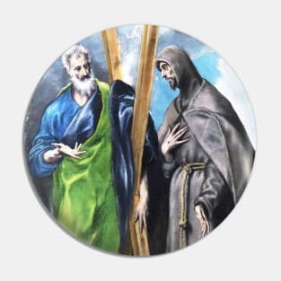 St. Andrew and St. Francis by El Greco Pin