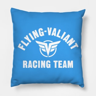 The Flying Valiant Racing Team - White Design Pillow