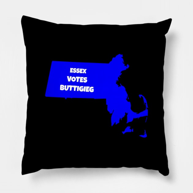 Massachusetts Essex votes Buttigieg Pillow by Vine Time T shirts