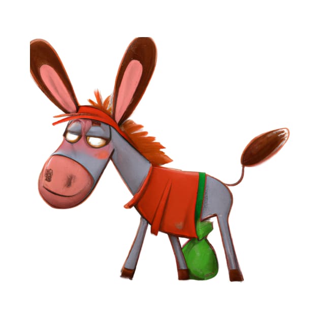 Cute Mule Drawing by Play Zoo