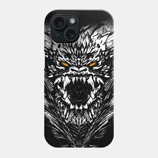 Nergigante White Trophy Head Phone Case by DeemeeArt