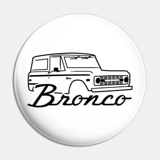 1966-1977 Ford Bronco Black With Logo Pin