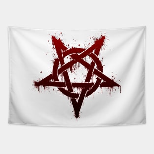 Pentagram Splatter Tapestry