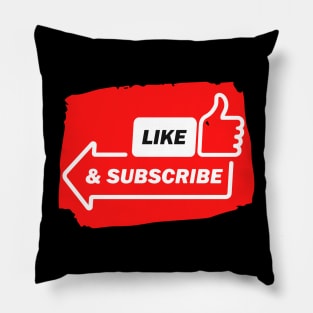 Social Media Like & Subscribe Video Content Pillow